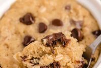 Quick Microwave Oatmeal Chocolate Chip Cookies