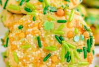 Lucky Shamrock Sprinkle Cookies