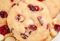 Buttery Macadamia & Tart Cranberry Cookies