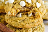 Pumpkin Spice White Chocolate Chip Oatmeal Cookies