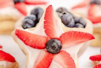 Red White and Blue Berry Star Cookies