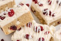 Decadent White Chocolate Cranberry Cookie Bars