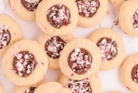 Decadent Peppermint Chocolate Thumbprints
