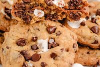 Chewy Oatmeal Cookies with Gooey Marshmallows and Chocolate Chips