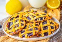 Zesty Lemon Blueberry Cookie Pies