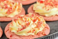 Giant Crumbl Style Strawberry Shortcake Cookies