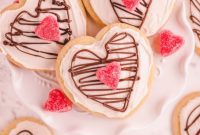 Valentine Chocolate Heart Sugar Cookies