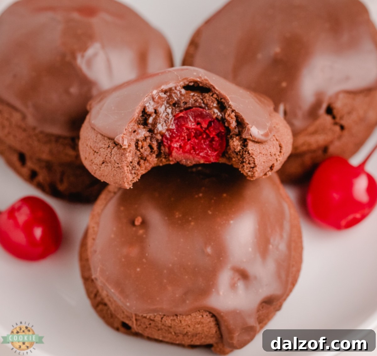 double chocolate cherry cookies