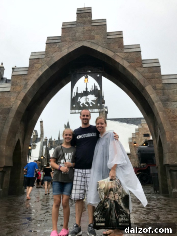 Family at Harry Potter World