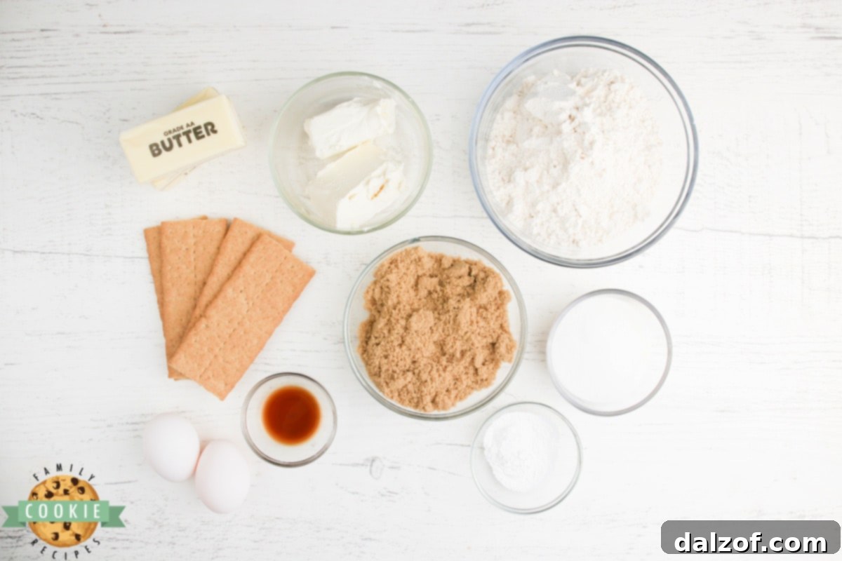 Ingredients for Cheesecake Cookies