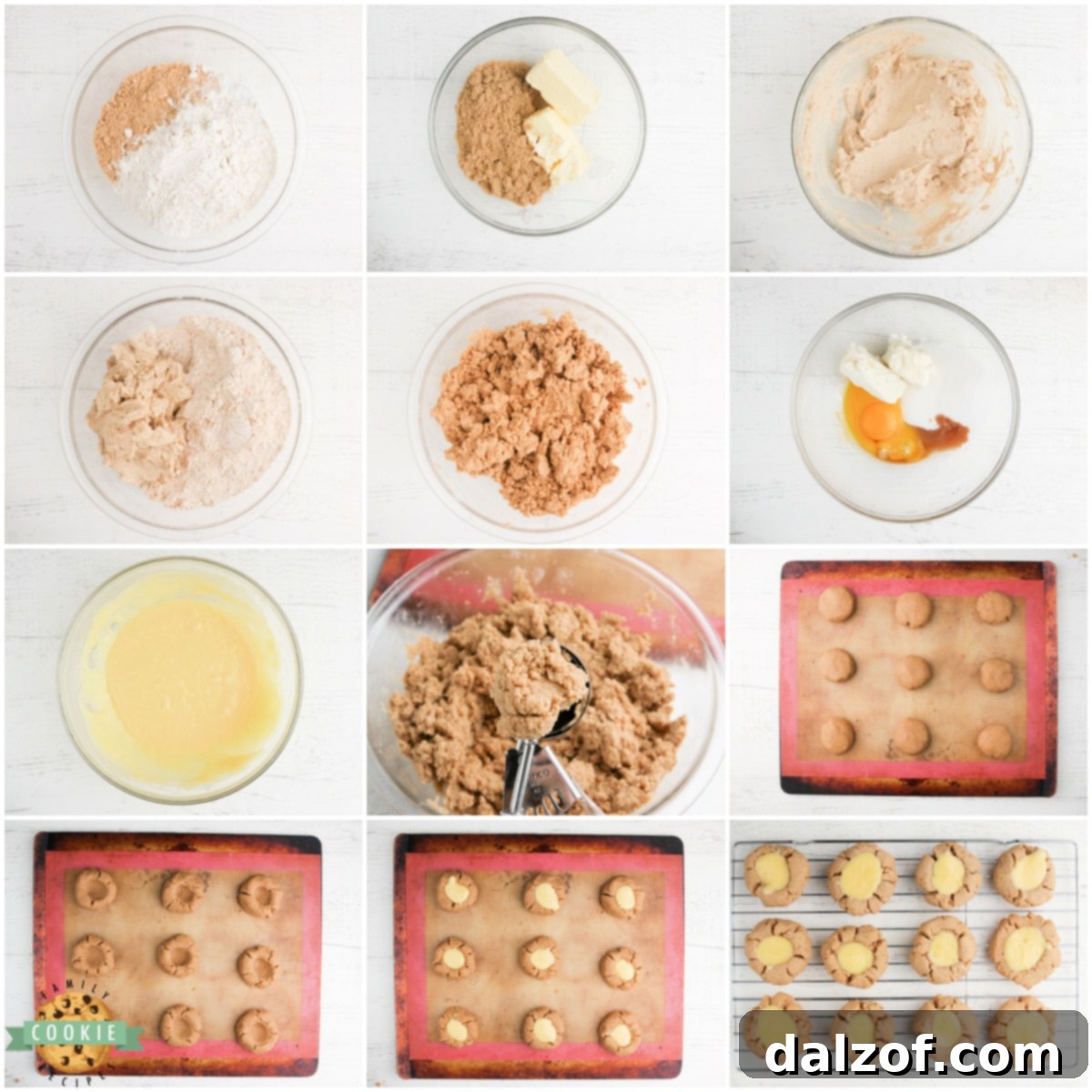 Step by step instructions on how to make Cheesecake Cookies