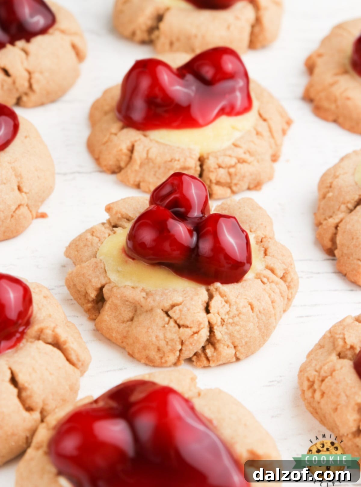 Cheesecake Cookies ready to be topped