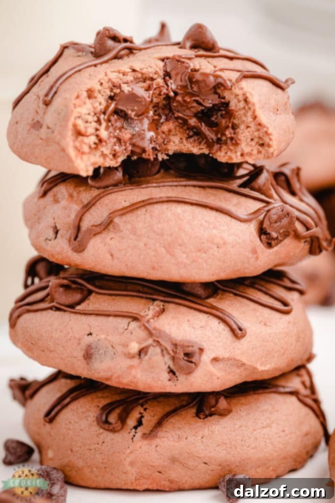 double chocolate cheesecake cookies