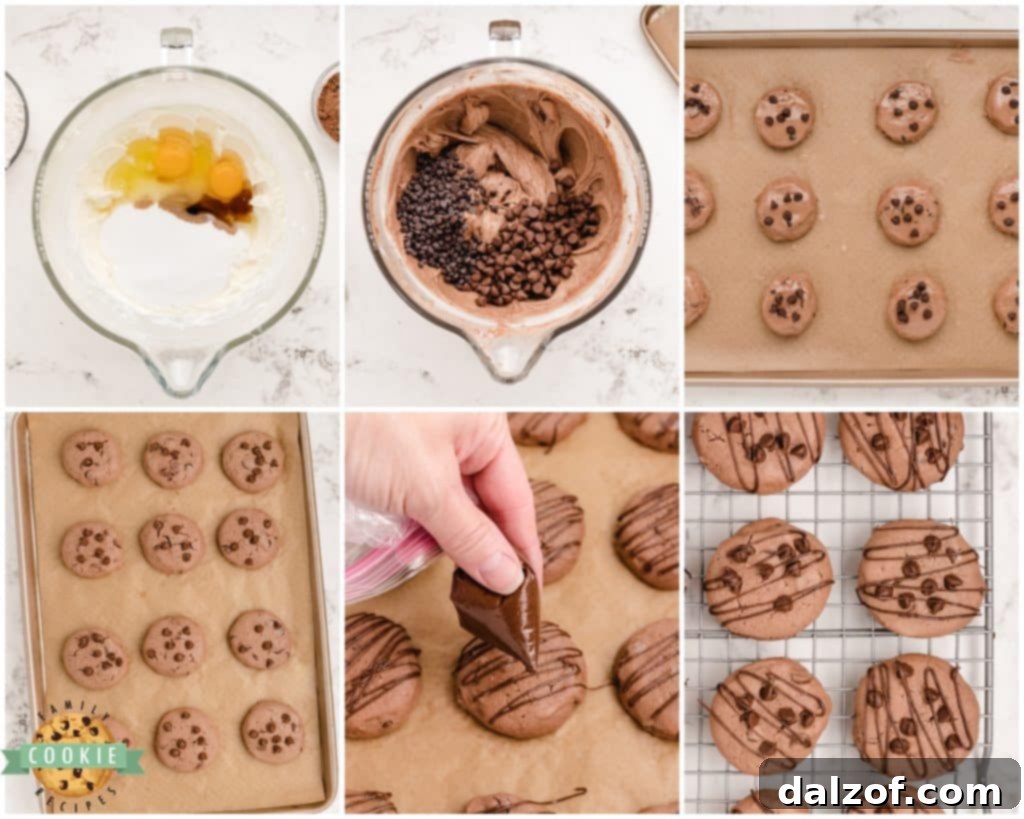 how to make chocolate cheesecake cookies