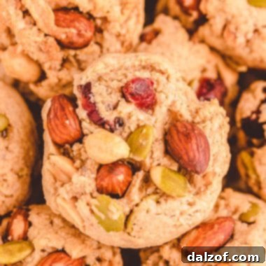 peanut butter cookies with trail mix
