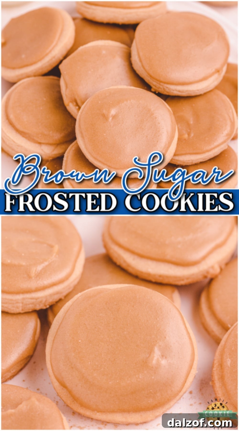 Chewy brown sugar cookies topped with a lovely homemade brown sugar icing. Fantastic slice & bake butter cookies made with brown sugar that everyone loves!