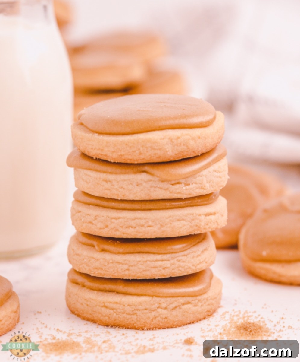 stack of brown sugar cookies