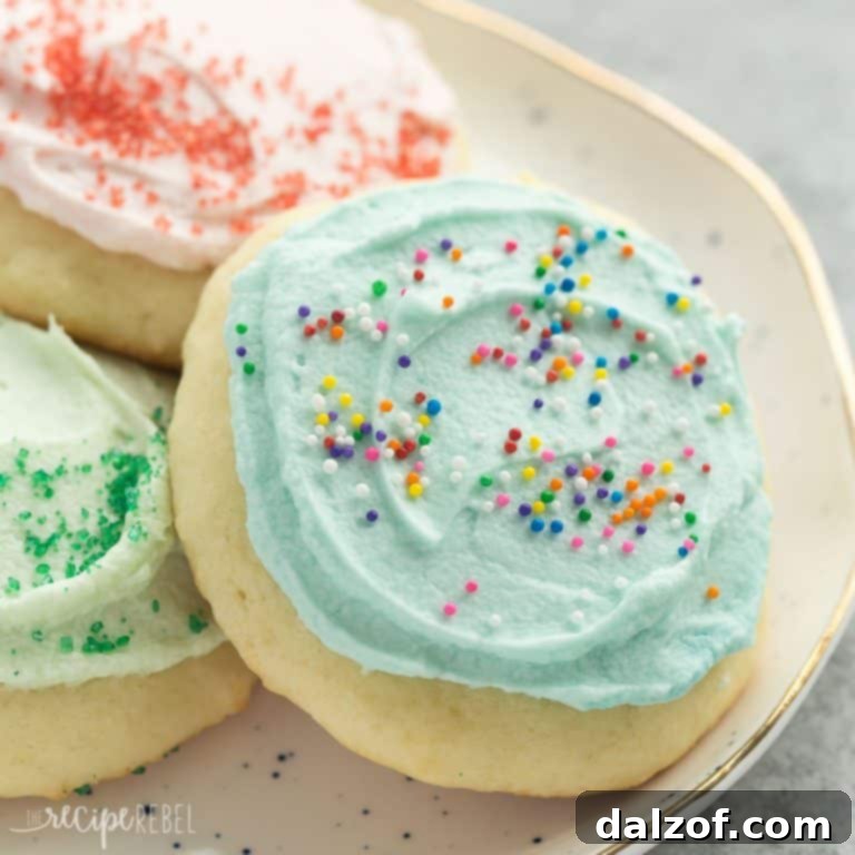 Grandma's Sour Cream Sugar Cookies, soft and fluffy.