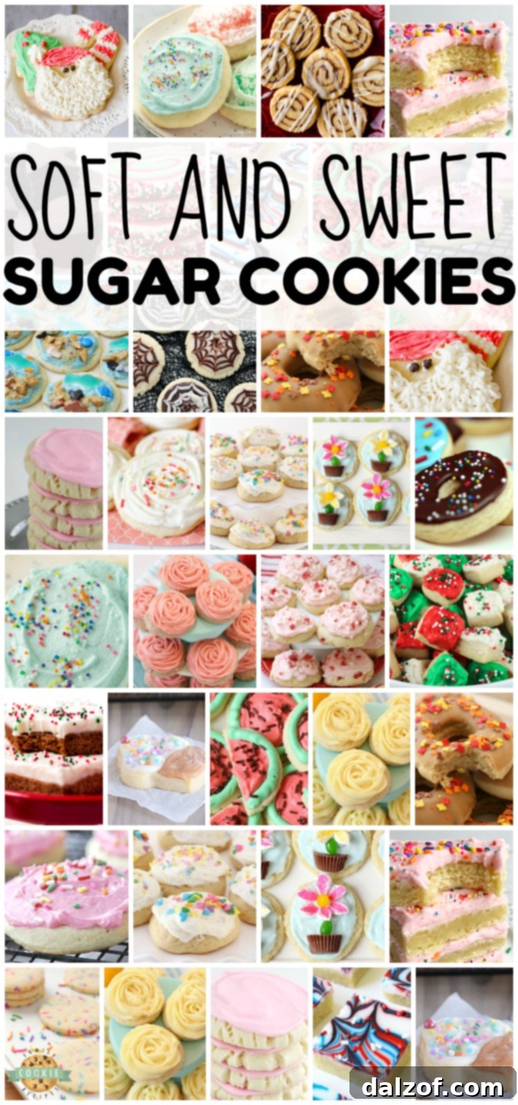 A collection of diverse sugar cookie recipes, ideal for saving to Pinterest.