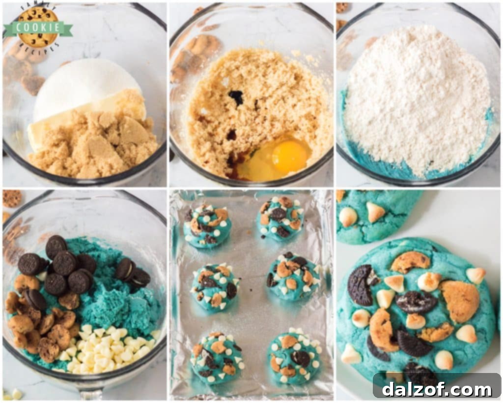 how to make cookie monster cookies