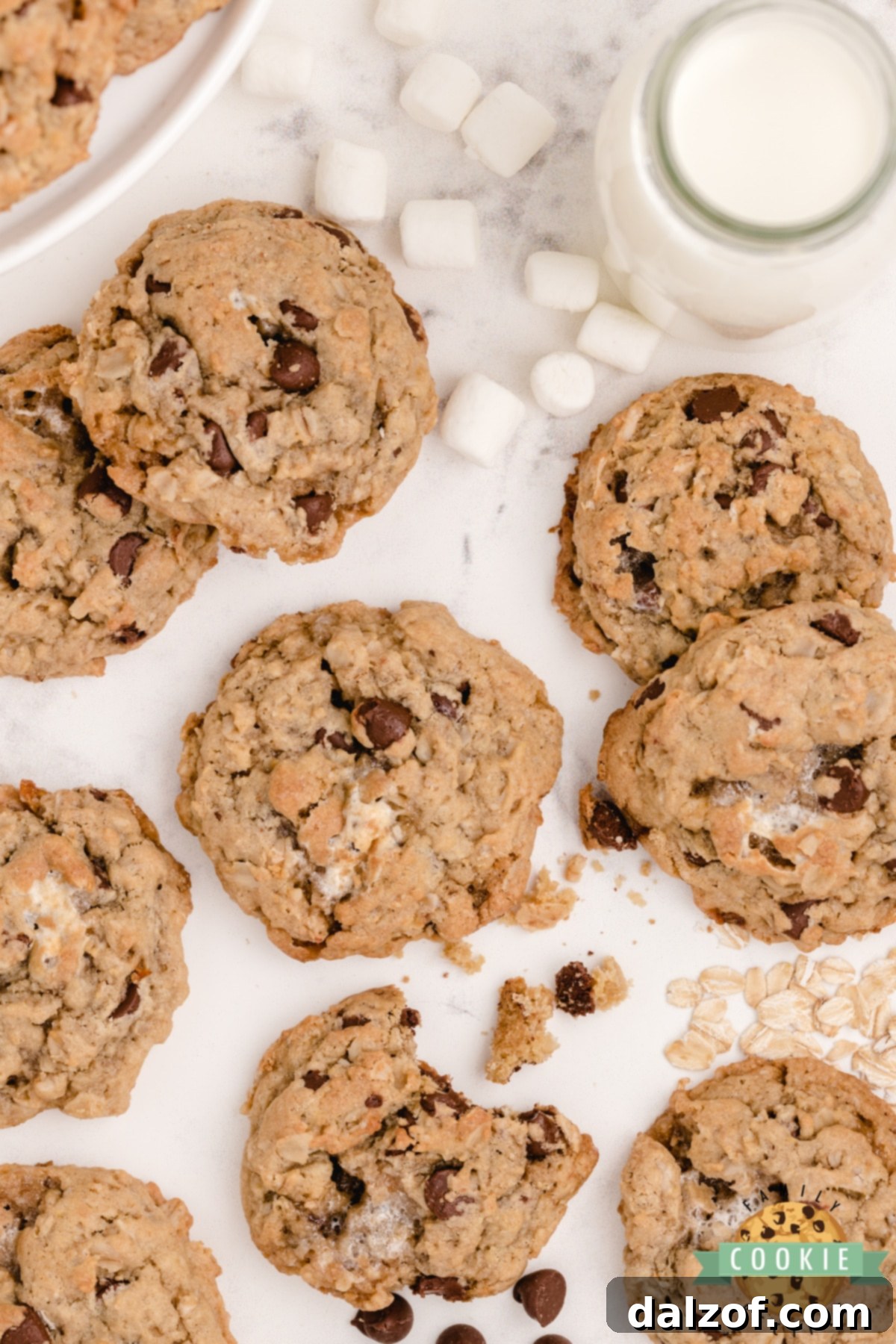 S'mores cookies made with oats
