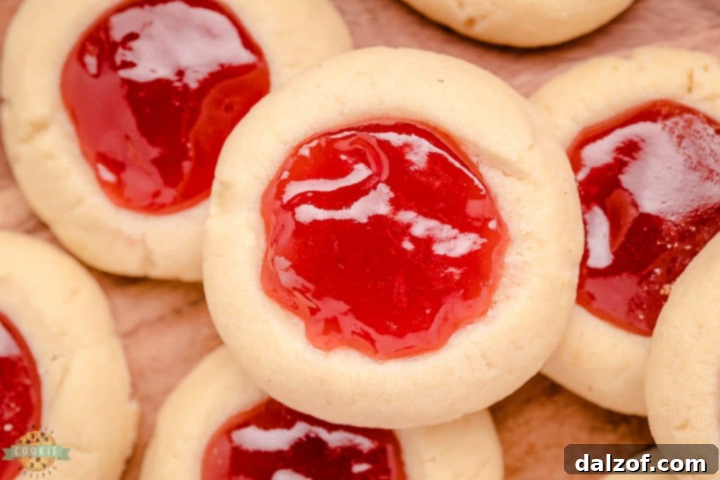 classic strawberry thumbprint cookies