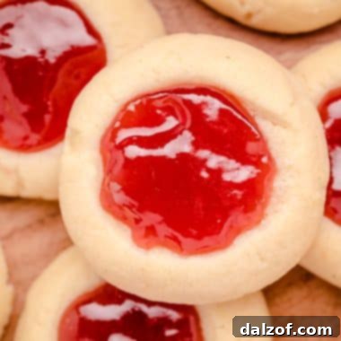 classic strawberry thumbprint cookies
