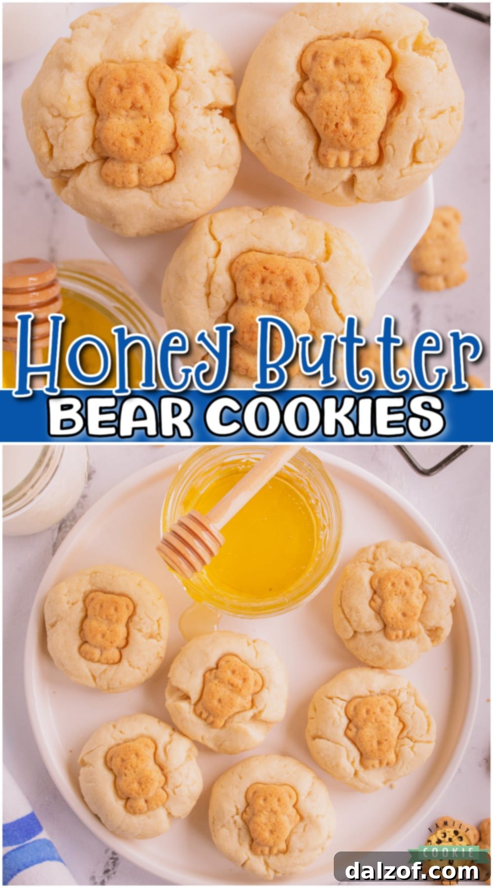 Honey Butter Bear Cookies on a serving board