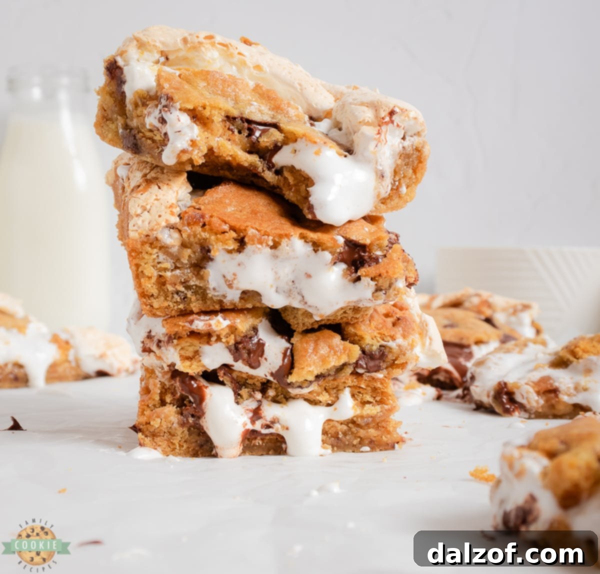 chocolate chip smores bars