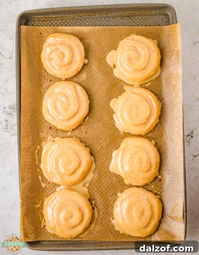 cooked and iced honey bun cookies