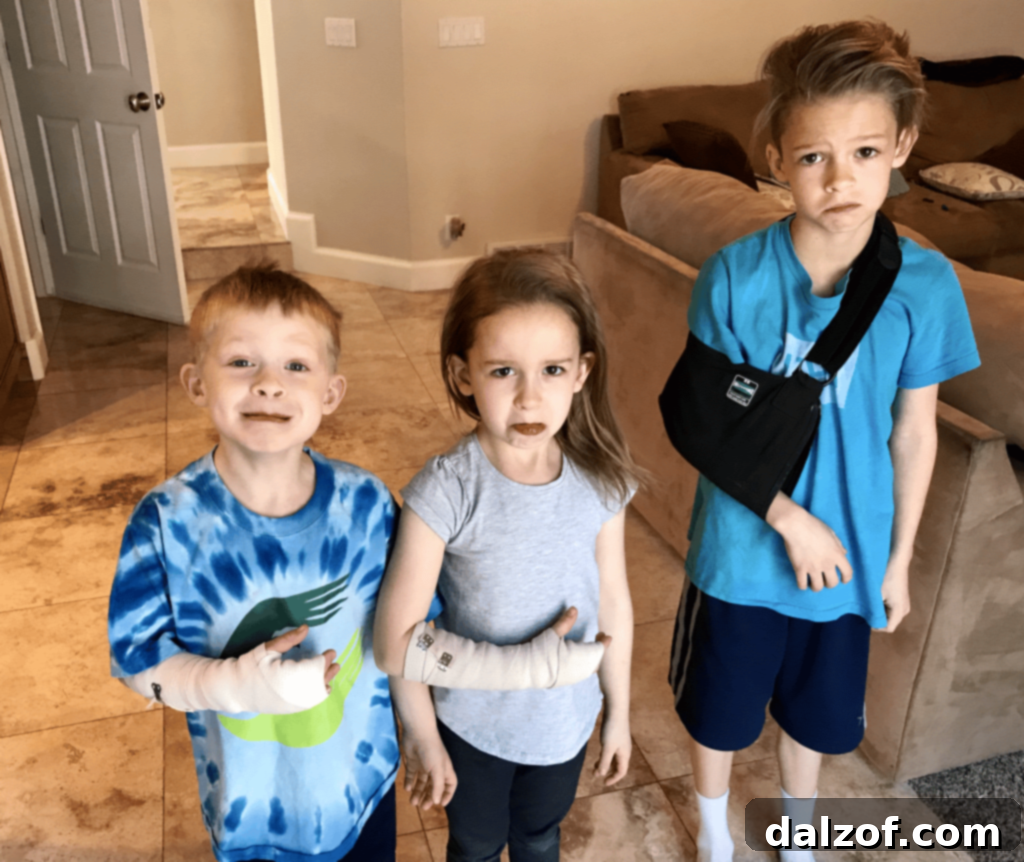A smiling family posing with baked goods