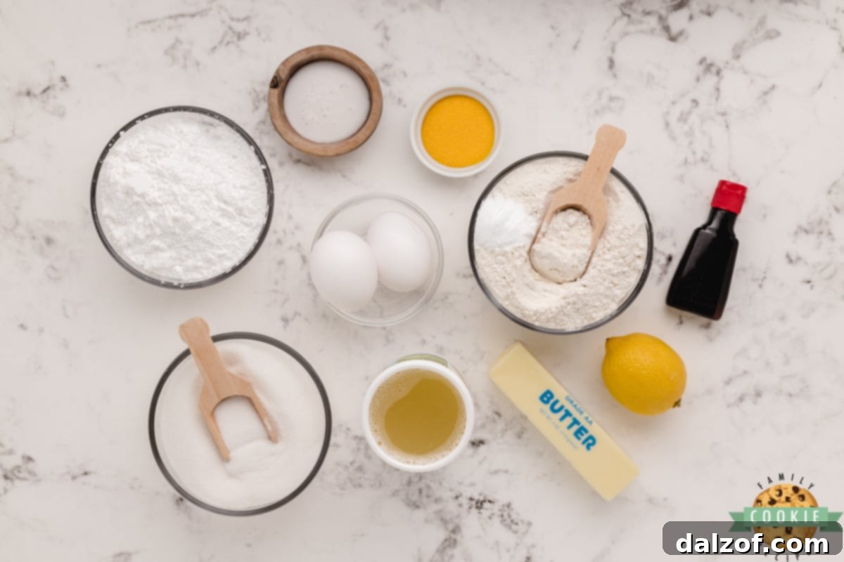 Ingredients in Frosted Lemonade Cookies