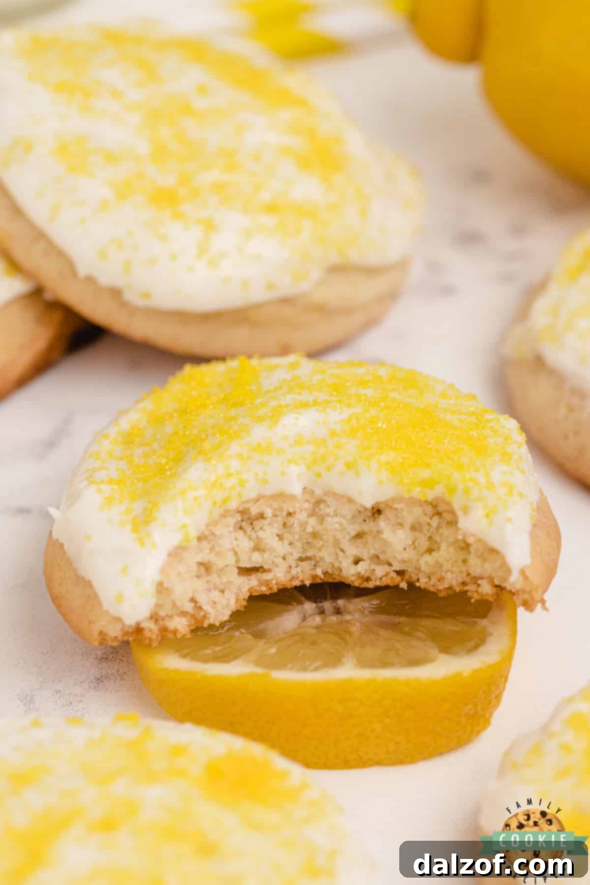 Frosted Lemonade Cookies made with lemonade concentrate in both the cookies and the frosting! Simple lemon cookie recipe packed with lemon flavor! 