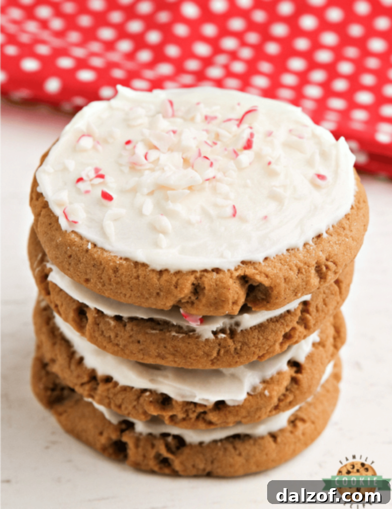 Soft and chewy Frosted Gingerbread Sugar Cookies with a simple buttercream frosting.