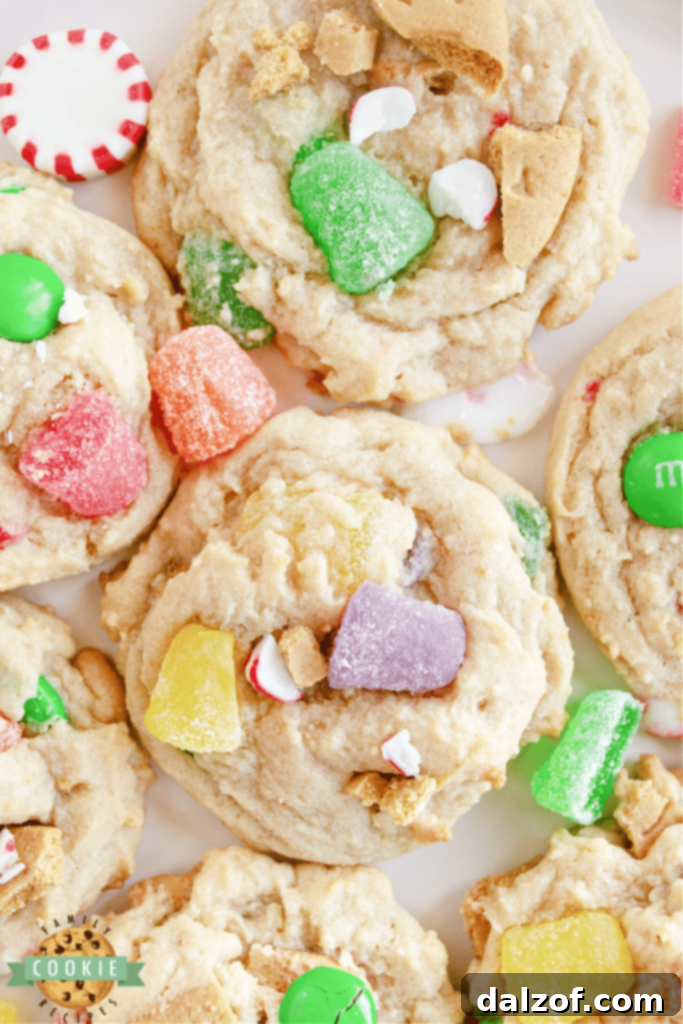 Delightful Gingerbread House Cookies adorned with colorful candies and icing, ready for holiday festivities.