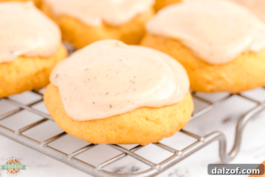 Soft and chewy Frosted Pumpkin Ginger Cookies with a sensational brown butter frosting.