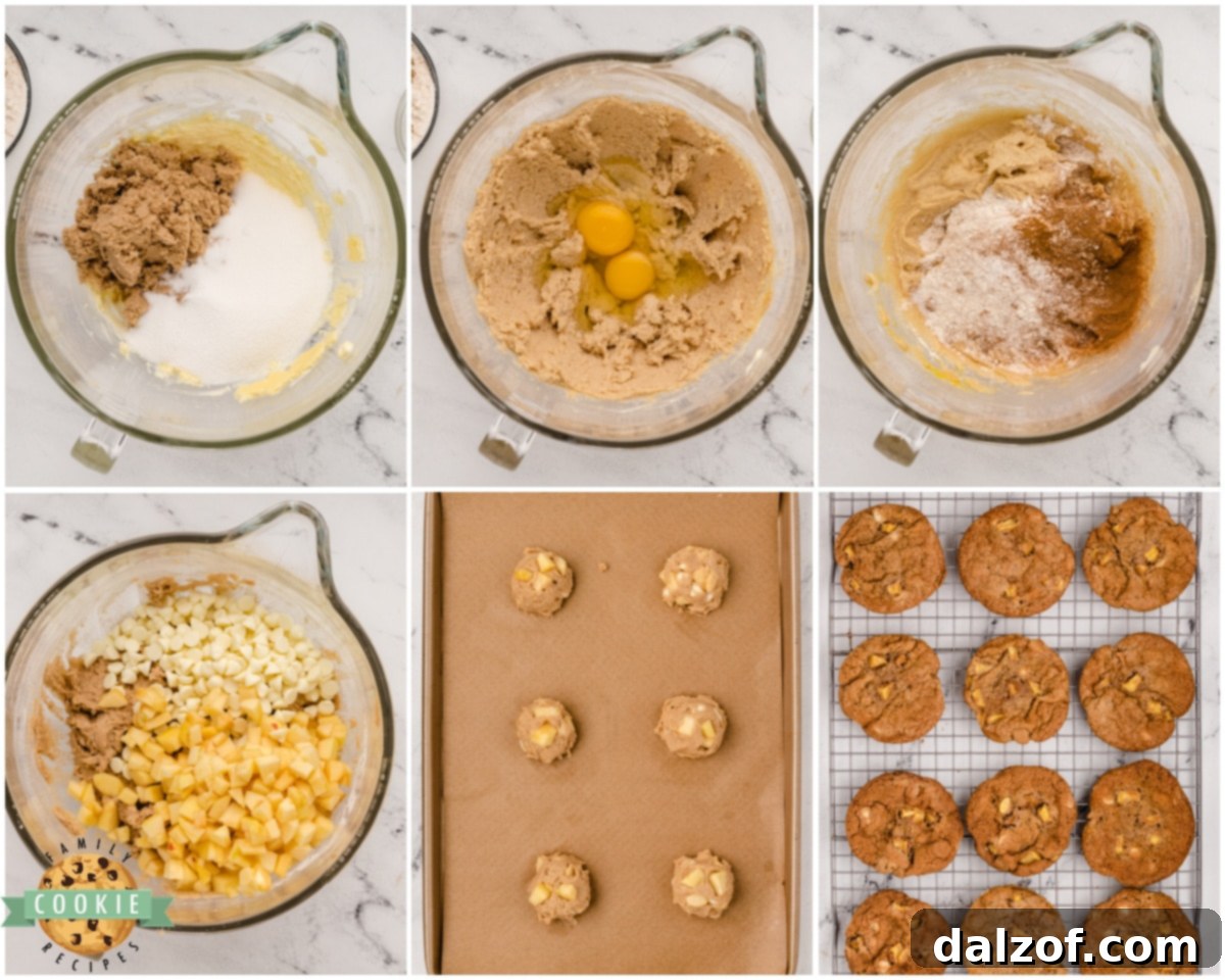 how to make chunky apple cinnamon cookies