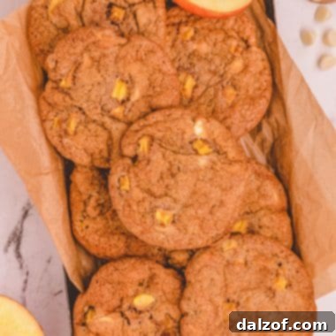 pile of chunky apple cinnamon cookies