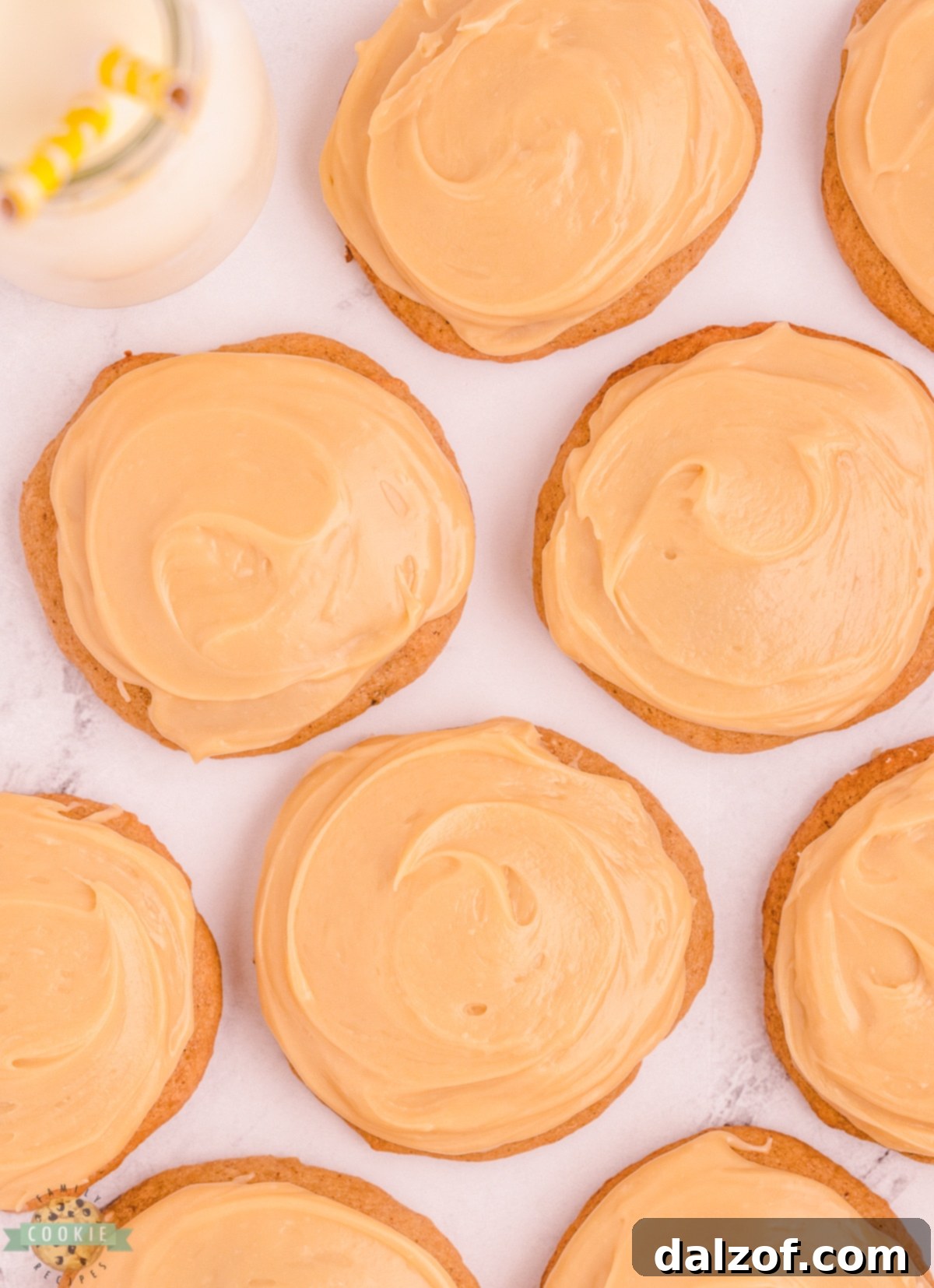 Decadent Caramel Banana Cookies 5 caramel icing on banana cookies