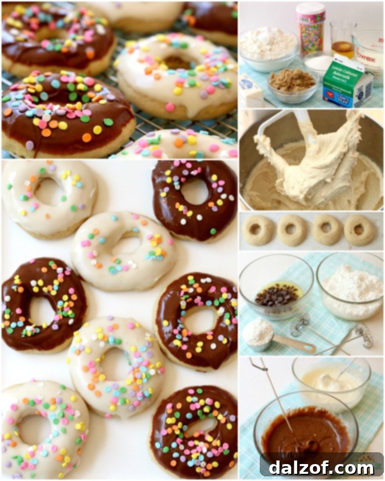 Glazed Donut Cookies are soft & pillowy donut-shaped cookies with a lovely chocolate or vanilla glaze & topped with sprinkles! Everything you love about donuts, only in cookie form!