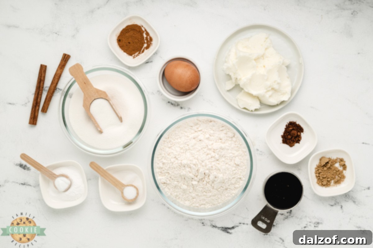 Ingredients in Soft Gingerbread Cookies.
