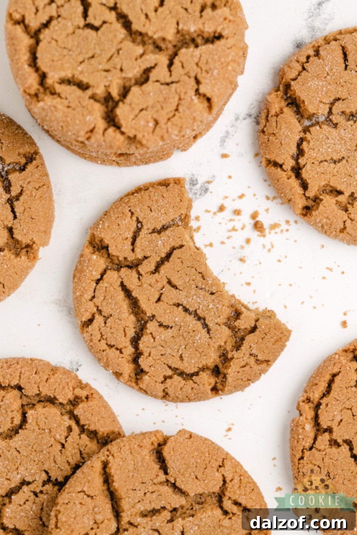 Half-eaten Soft Gingerbread Cookies recipe.