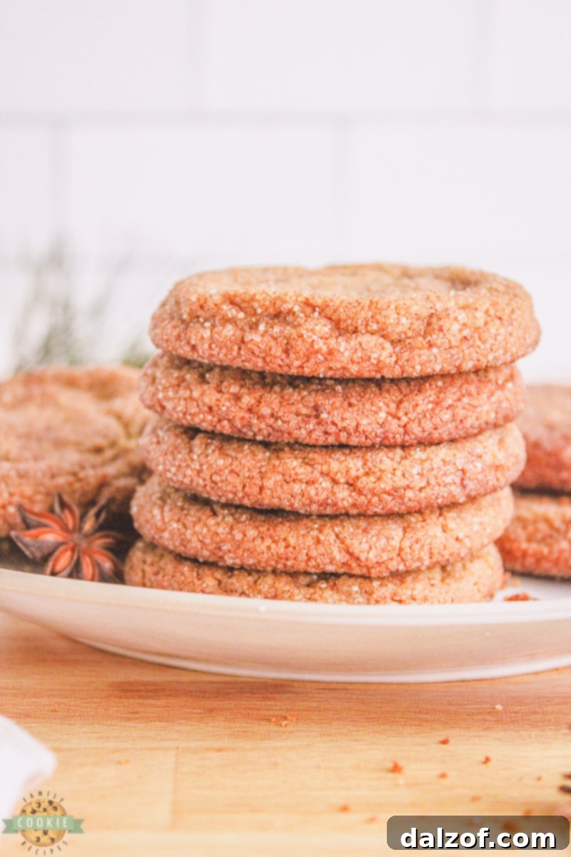 stack of ginger cookies