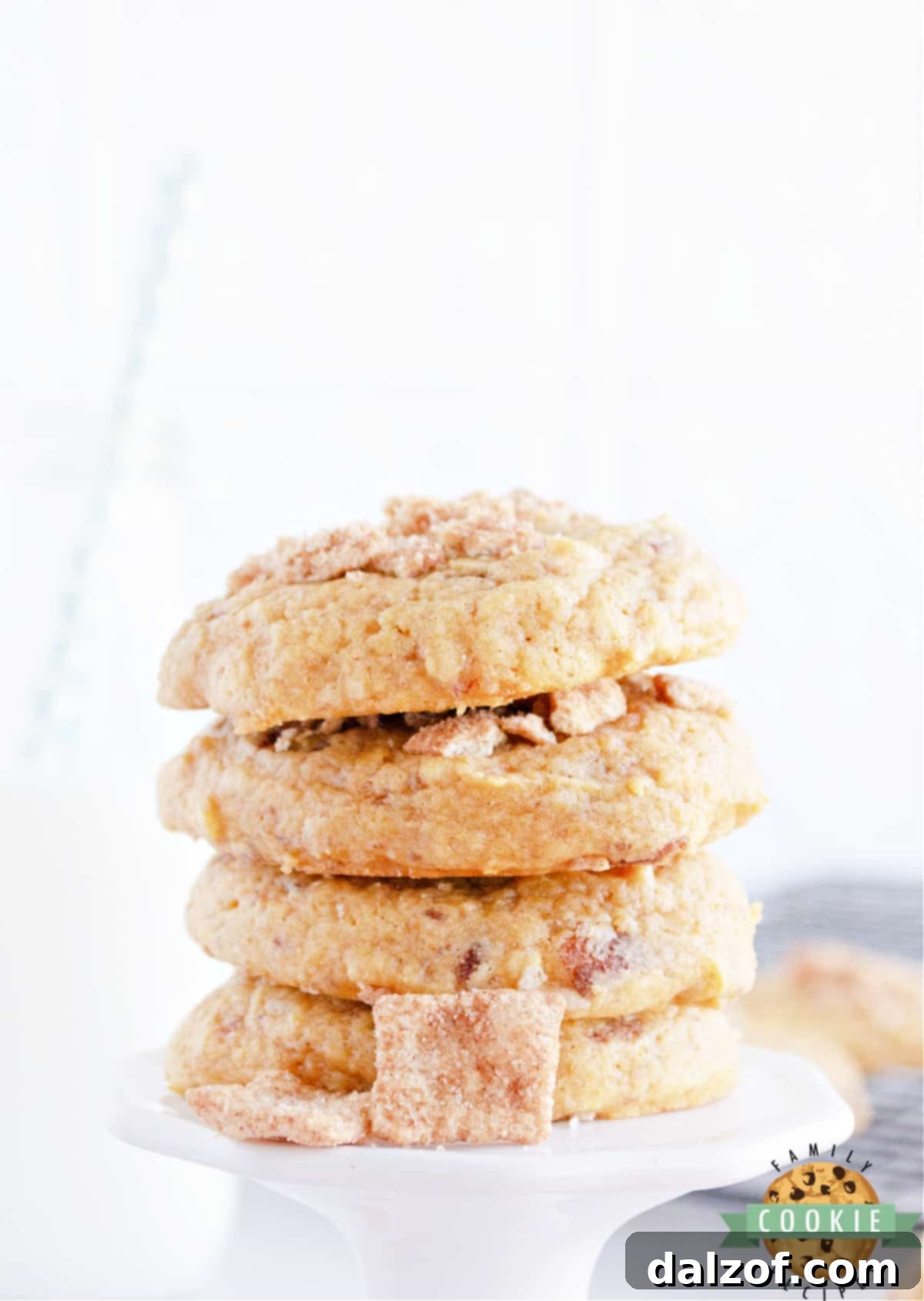 Autumn Spice Cereal Crunch Cookies 8 Pumpkin cookies made with Cinnamon Toast Crunch