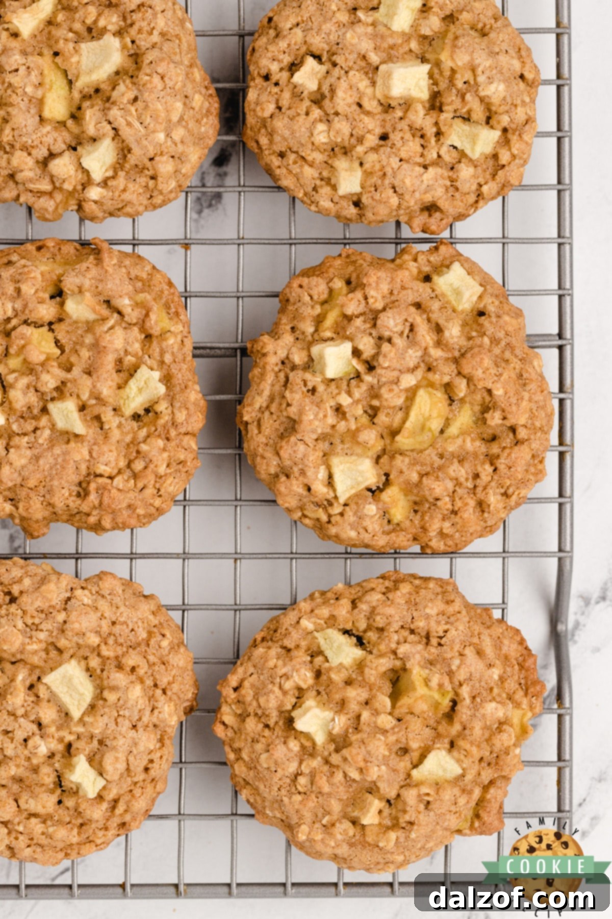 Cake mix cookies with oats and fresh apples