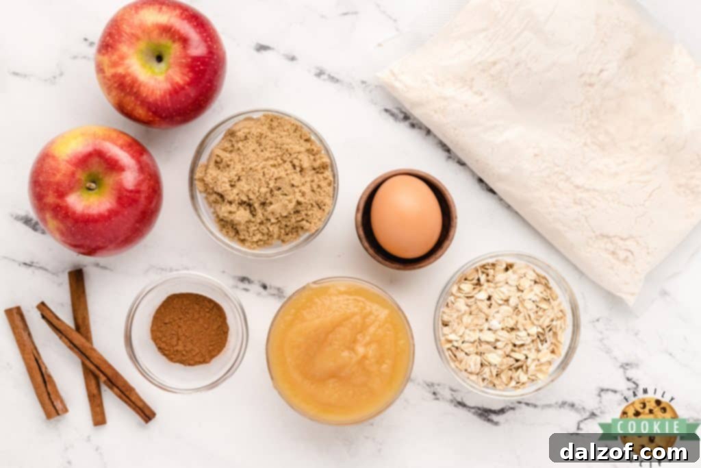 Ingredients in Apple Cinnamon Oatmeal Cookies
