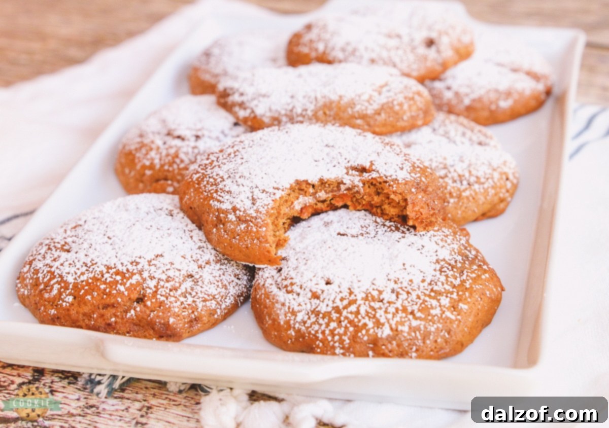 Soft and pillowy banana molasses cookies