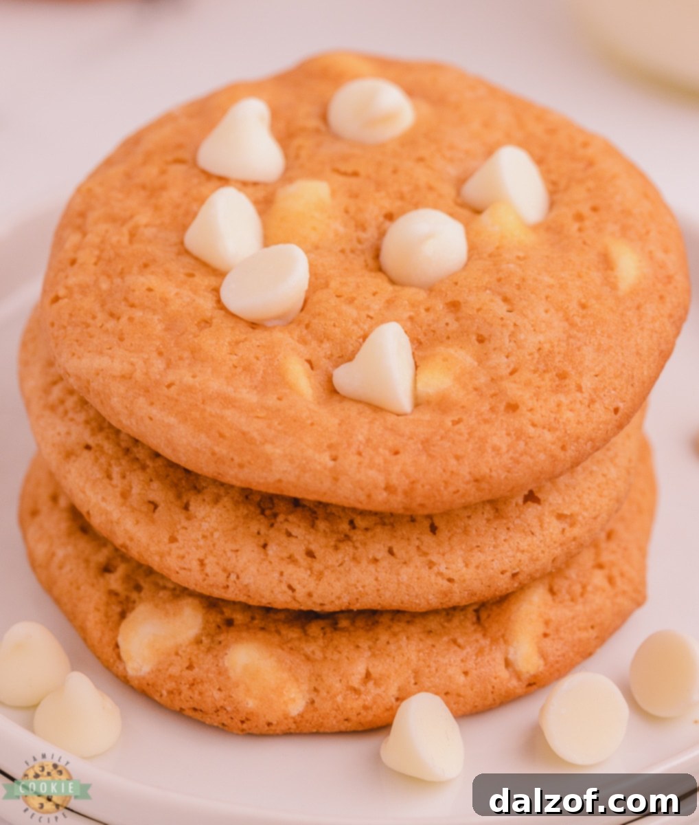 soft butterscotch pudding cookies stacked on a plate