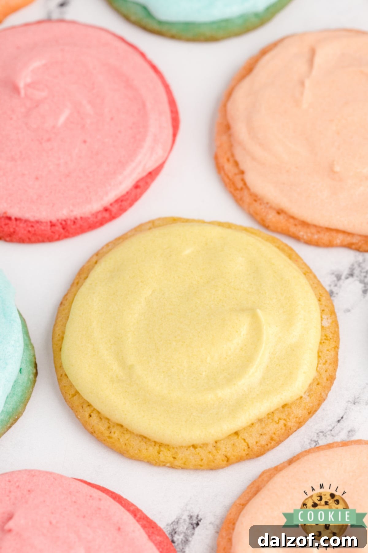 Close-up of Jello sugar cookies
