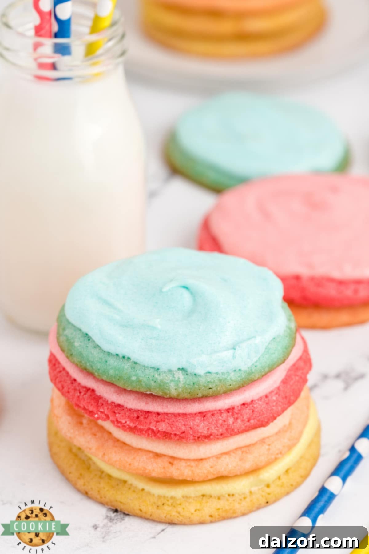 Jello Sugar Cookies are made with Jello in the cookies and the frosting! Soft sugar cookie recipe that can be made with any flavor and the simple buttercream frosting can be flavored to match. 